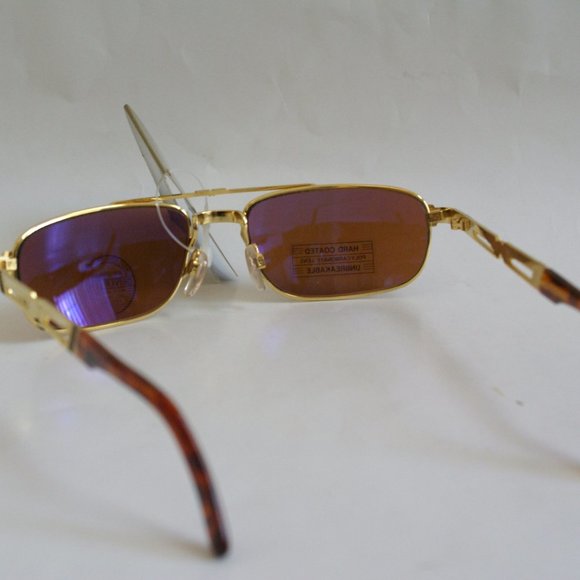 NWT TruVintage Fashion rectangular double bridge Copppermax lens tech sunglasses - Picture 3 of 4